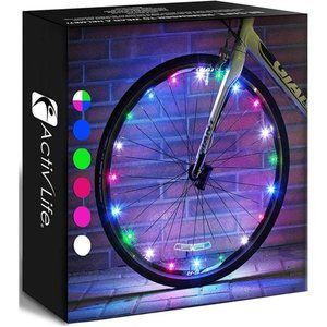 2-Tire Pack LED Bike Wheel Lights with Batteries Included! Get 100% Brighter